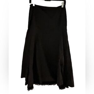 New midi lace hem skirt